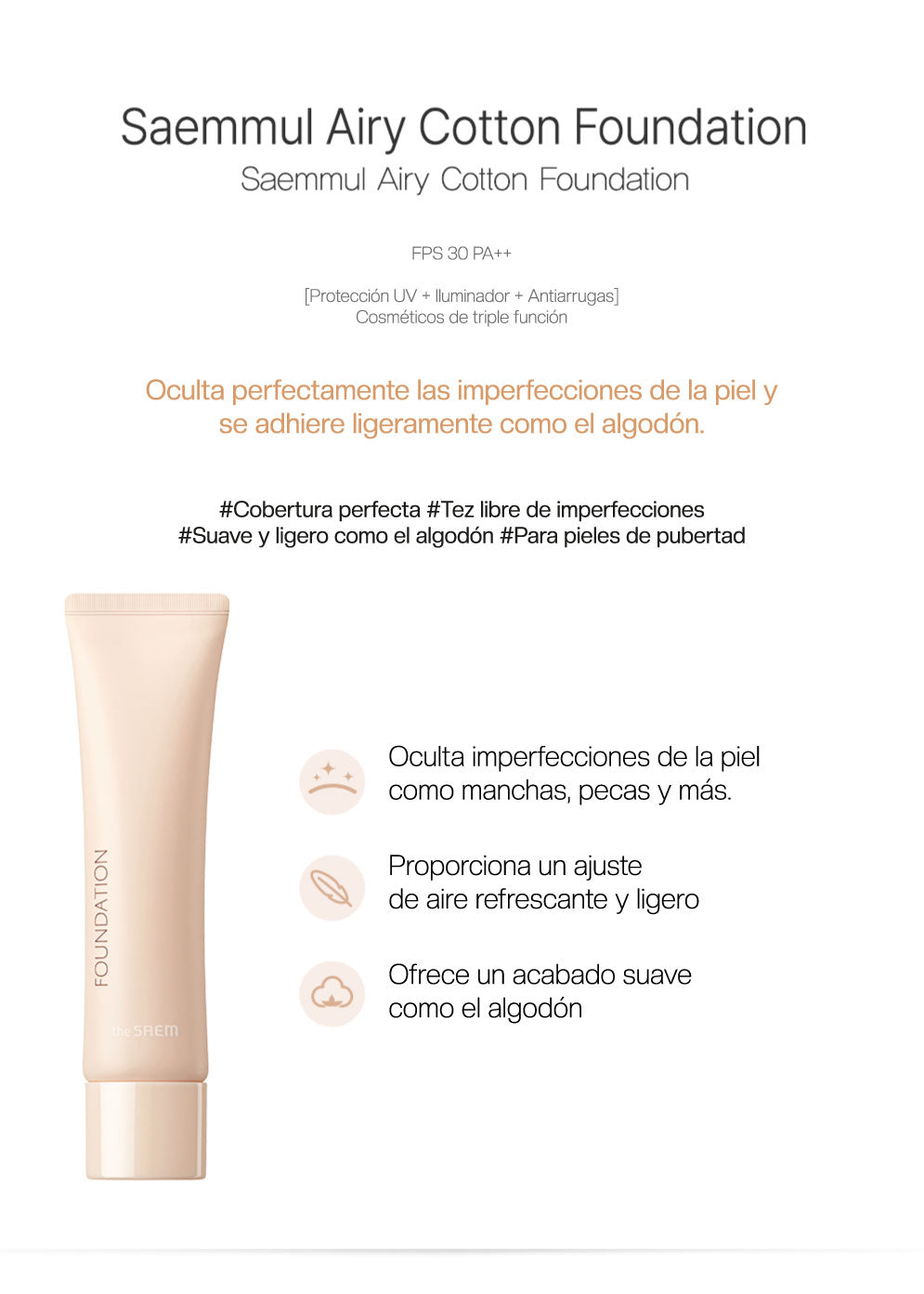 Saemmul Airy Cotton Foundation